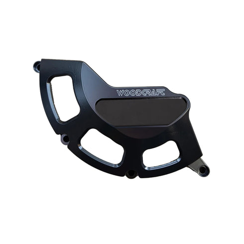 WOODCRAFT RH CLUTCH COVER PROTECTER / SKID PLATE BLK 21-24 APRILIA 660 RS TUONO